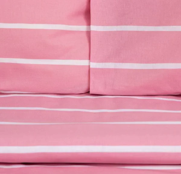 Постельное бельё Этель Дуэт Pink stripes 143х215см-2шт, 220х240см, 70х70см-2шт, 100% хлопок, поплин