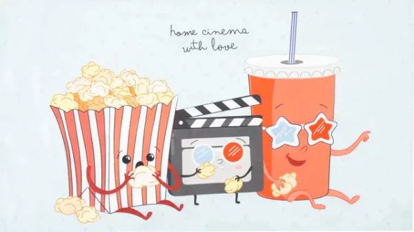 Полотенце "Этель" Home cinema 40х73 см, 100% хл, саржа 190 гр/м2